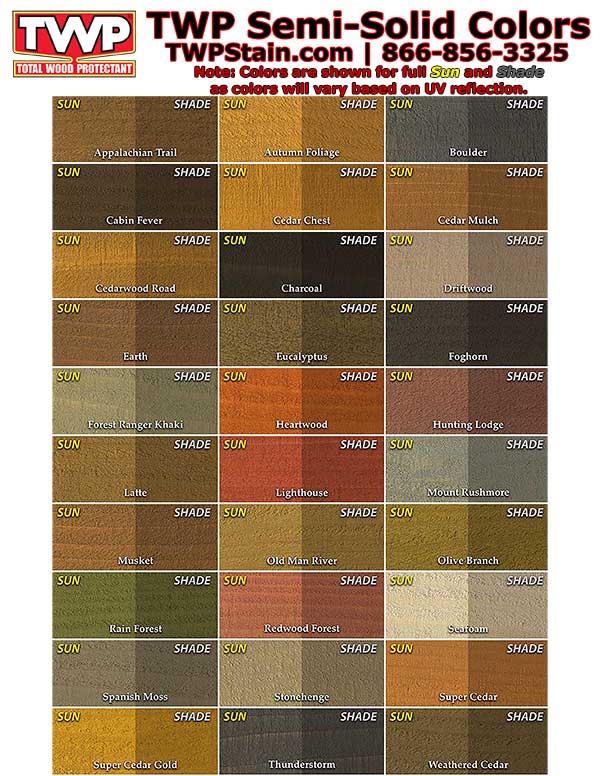 TWP Semi Solid Wood Stain Color Chart2