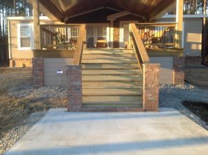 Front Porch and deck before TWP Rustic 116 stain