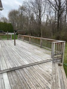 section of deck before RAD treatment